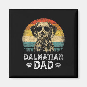 Aimant Père dalmate vintage Amoureux de les chiens père &