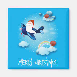 Aimant Père Noël arrive