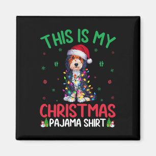 Aimant Père Noël Bernedoodé Chien Christ