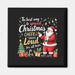 Aimant Père Noël chante fort la meilleure façon de joie d