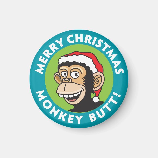 Aimant Père Noël Christmas Monkey (Devant)