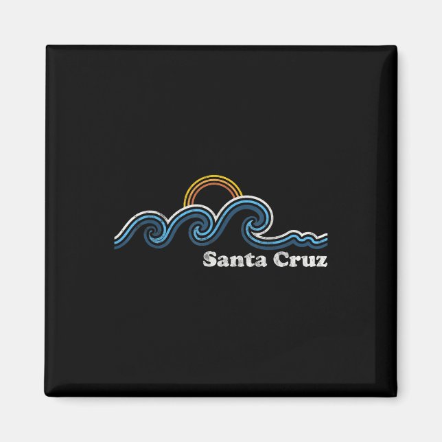 Aimant Père Noël Cruz California Ca Sufing Waves Sunset B (Devant)