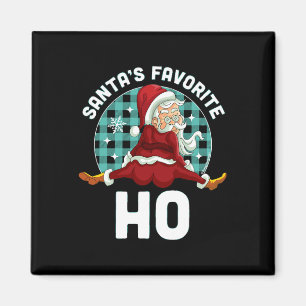 Aimant Père Noël Ho favori - Noël Naughty Père Noël Noël