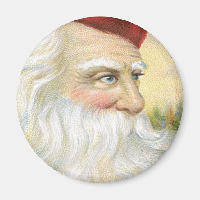 Aimant Père Noël, "Il te cherche !" (Devant)