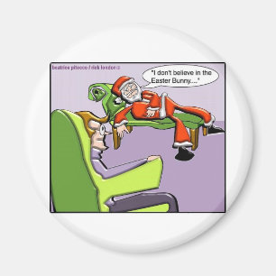 Aimant Père Noël In Therapy Drôle cadeaux de Noël et Tee