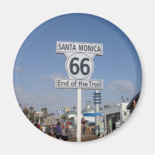 Aimant Père Noël Monica, Californie - RT 66