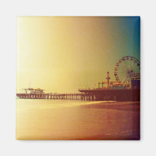 Aimant Père Noël Monica Pier - Orange Sunrise Photo Edit