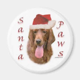 Aimant Père Noël Paws, Setter irlandais