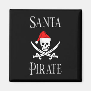 Aimant Père Noël Pirate Skull Swords Noël Casquette de No