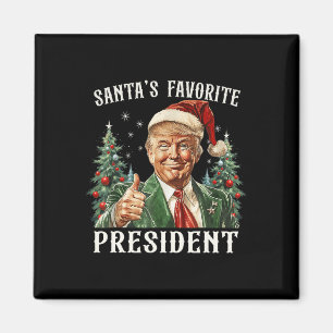 Aimant Père Noël Président favori Funny Trump Noël X