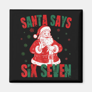 Aimant Père Noël Rétro Dit Six Sept 67 Mème Noël