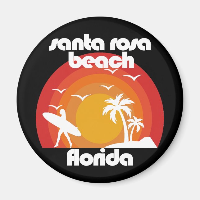 Aimant Père Noël Rosa Beach, Floride (Devant)