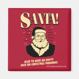 Aimant Père Noël : Sac Vide Le Matin De Noël