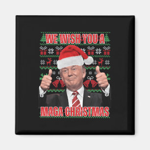 Aimant Père Noël Trump Noël Humour Funny Trump Noël 2