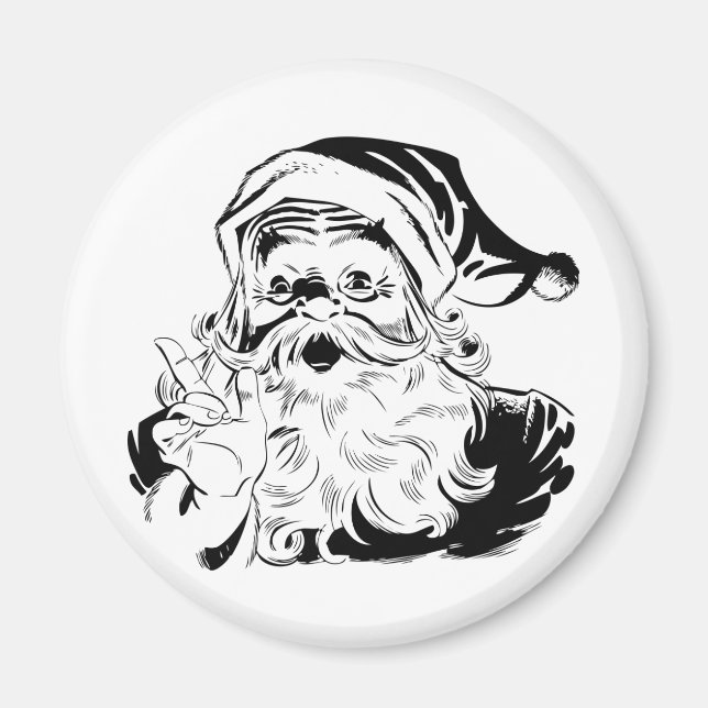 Aimant Père Noël vintage (Devant)