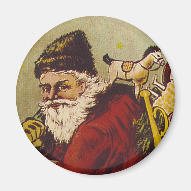 Aimant Père Noël vintage (Devant)