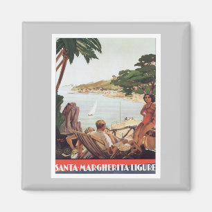 Aimant Père Noël vintage Margherita Ligure