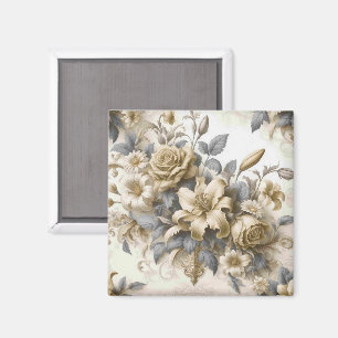 Aimant Perfection florale Jaune antique