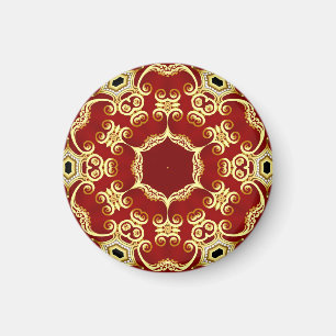 Aimant Perle d'or : illustration de cadre décoratif.