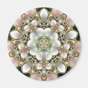 Aimant Perles et kaléidoscope d'or