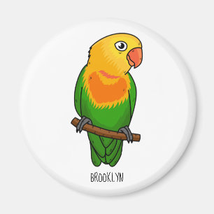 Aimant Perroquet de caricature mignon lovebird