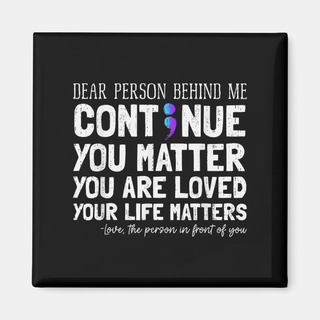 Aimant Person Behind Me Suicide Prevention &amp; Depressi (Devant)