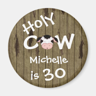 Aimant Personalisé Funny Saint Vache 30e Anniversaire Mag