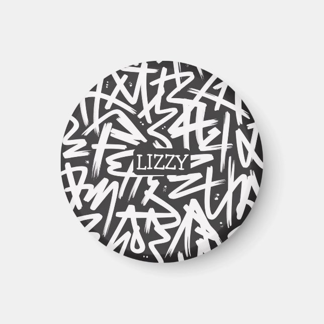 Aimant Personalized Graffiti Name Pattern — Custom Urban (Devant)