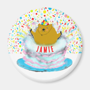 Aimant Personalized Groundhog Day Birthday