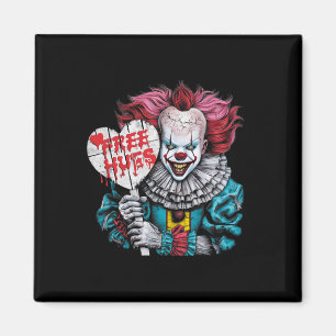 Aimant Personnage de clown effrayant Free A Hugs pour la