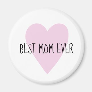 Aimant Personnalisable Meilleure maman jamais rose Heart