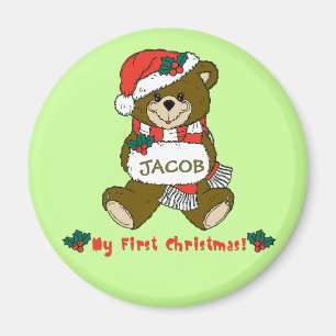 Aimant Personnalisable Mon premier Noël Teddy Bear Tee