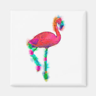 Aimant personnalisé de l'étape de Flamant rose Abs