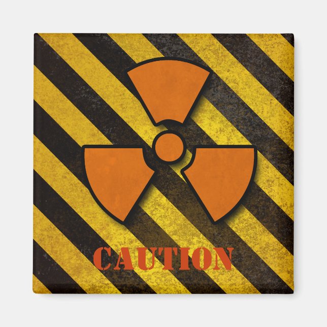 Aimant personnalisé des rayures de danger (Devant)