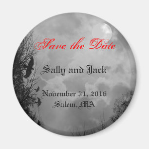 Aimant Personnalisé Enregistrer la date Haunted Halloween