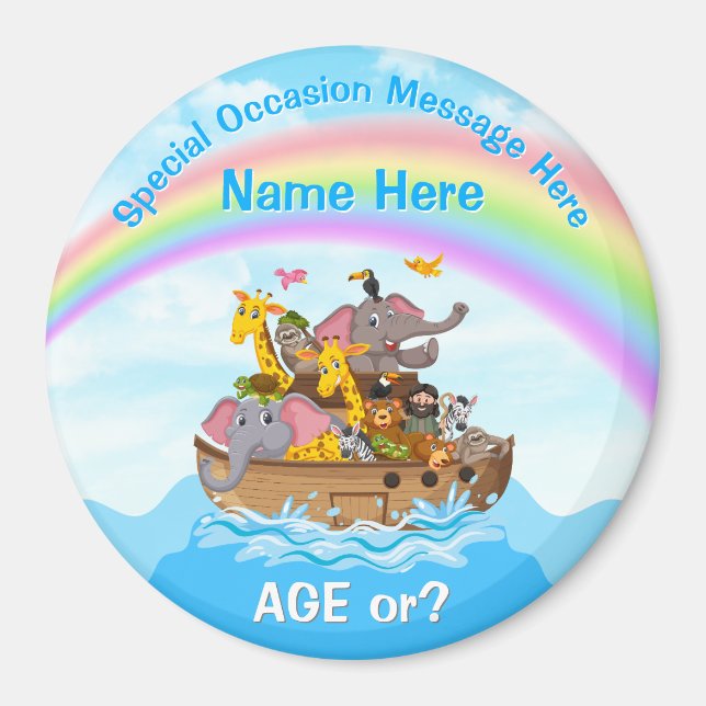 Aimant Personnalisé, Noah's Ark Party Favors, Noahs Ark (Devant)