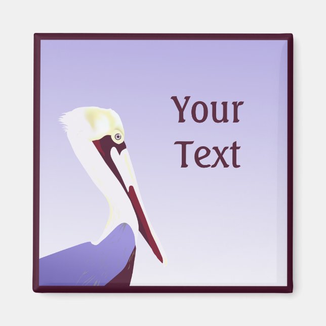 Aimant personnalisé pélican (Devant)