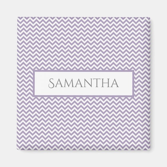 Aimant personnalisé Purple Simple Chevron (Devant)