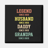 Personnalisé Retro Legend Mari Daddy Grand-père