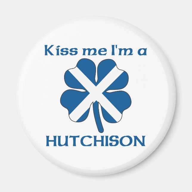 Aimant Personnalisé Scottish Kiss Me Je suis Hutchison (Devant)