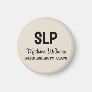 Aimant Personnalisé SLP Voix Langue Pathologiste Cadeau