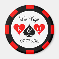 Personnalisé valeur poker puce magnétique mariage