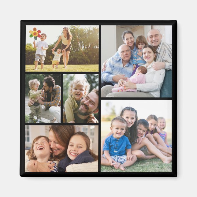 Aimant Personnaliser 6 Collages Photo Personnalisés (Devant)