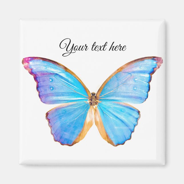Aimant Personnaliser BLEUE BUTTERFLY (Devant)