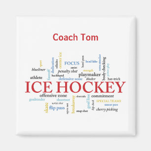 Aimant Personnaliser, Entraîneur de hockey sur glace Merc
