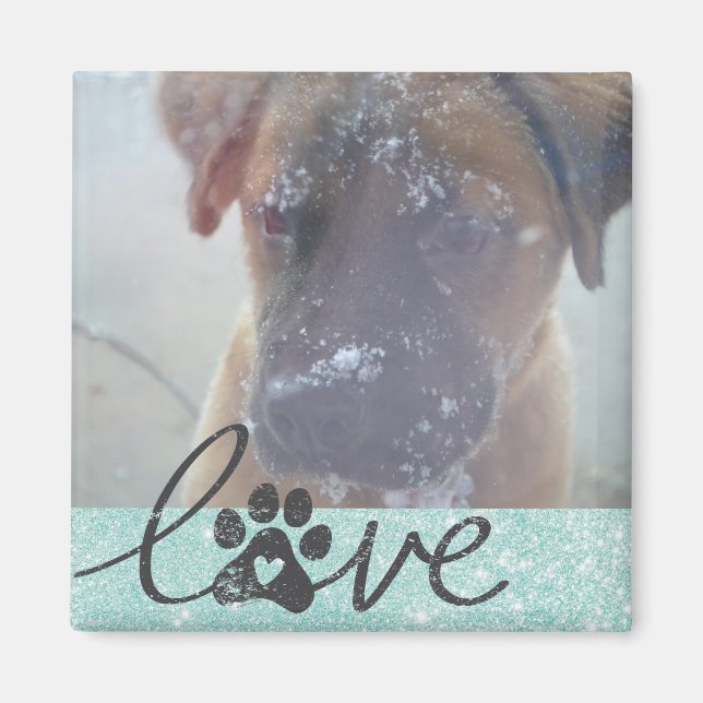 Aimant Personnaliser l'amour de la photo pour animaux de  (Devant)