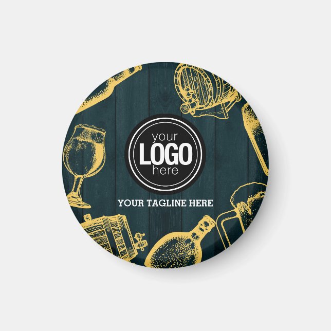Aimant Personnaliser le thème de la brasserie Dark Green (Devant)