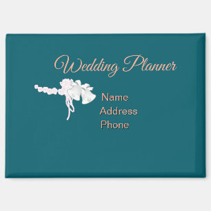 Aimant Personnaliser les cloches + Fleurs Wedding planner