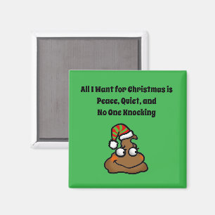 Aimant Personne ne frappe Drôle de Noël Toilettes Humour