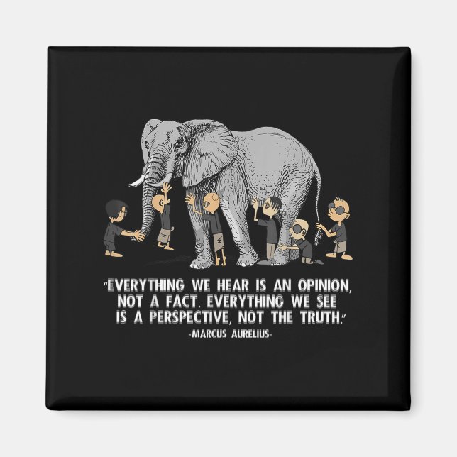 Aimant Perspective Citation Marcus Aurelius Elephant Illu (Devant)